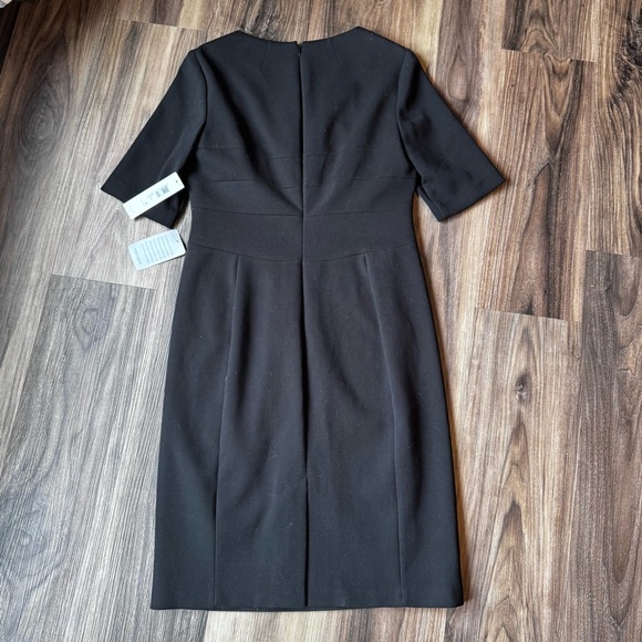 Eliza J black pleated top fit and flare dress size 8 NWT - Picture 9 of 10